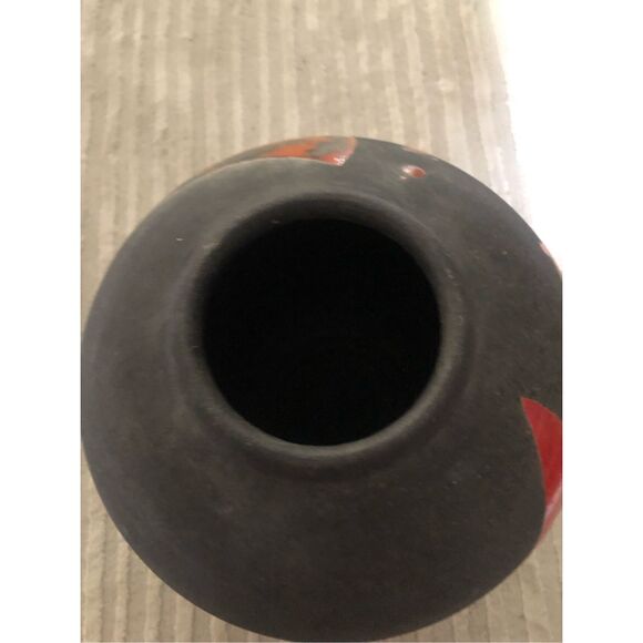 Signed Raku Studio Pottery Vase — “Monte Davey”, 9/94 (9" x 8") - Picture 9 of 14